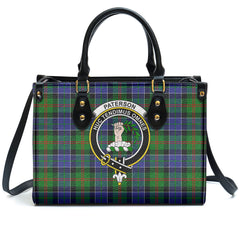 Paterson Tartan Crest Leather Handbag