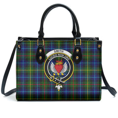 Smith Modern Tartan Crest Leather Handbag