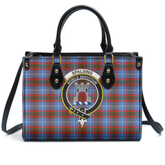 Spalding Tartan Crest Leather Handbag