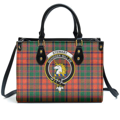 Stewart of Appin Ancient Tartan Crest Leather Handbag