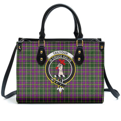 Tailyour (or Taylor) Tartan Crest Leather Handbag