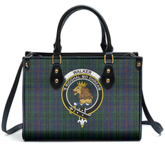 Walker Hunting Tartan Crest Leather Handbag