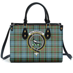 Walkinshaw Tartan Crest Leather Handbag