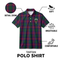 Cairns Tartan Crest Birdseye Mesh Polo Shirt