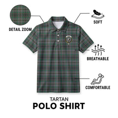 Craig Tartan Crest Birdseye Mesh Polo Shirt