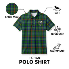 Cranstoun Tartan Crest Birdseye Mesh Polo Shirt