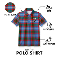 Dalmahoy Tartan Crest Birdseye Mesh Polo Shirt