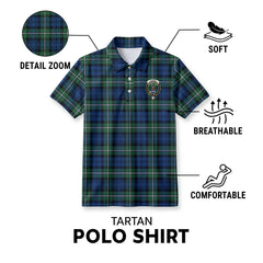 Forbes Ancient Tartan Crest Birdseye Mesh Polo Shirt