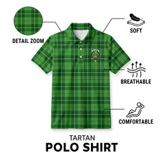 Galloway District Tartan Crest Birdseye Mesh Polo Shirt