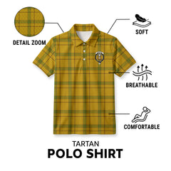 Houston Tartan Crest Birdseye Mesh Polo Shirt