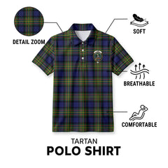 Laws Tartan Crest Birdseye Mesh Polo Shirt