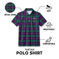 MacArthur - Milton Tartan Crest Birdseye Mesh Polo Shirt