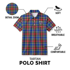 MacBeth Modern Tartan Crest Birdseye Mesh Polo Shirt