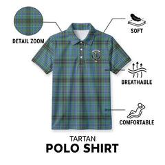 MacInnes Ancient Tartan Crest Birdseye Mesh Polo Shirt