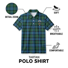 MacKinlay Ancient Tartan Crest Birdseye Mesh Polo Shirt