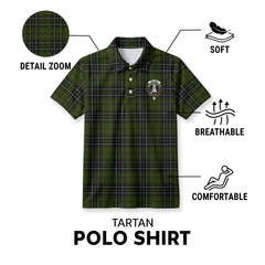 MacLean Hunting Tartan Crest Birdseye Mesh Polo Shirt