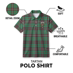 McKinnon Hunting Ancient Tartan Crest Birdseye Mesh Polo Shirt
