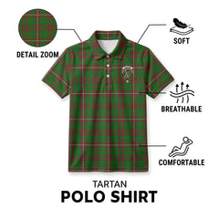 McKinnon Hunting Modern Tartan Crest Birdseye Mesh Polo Shirt