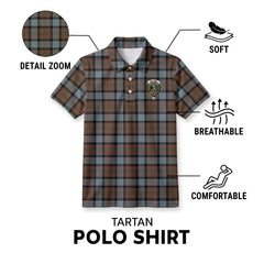 McLaren Weathered Tartan Crest Birdseye Mesh Polo Shirt