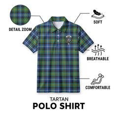 McNeil of Barra Ancient Tartan Crest Birdseye Mesh Polo Shirt