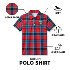 McTavish Modern Tartan Crest Birdseye Mesh Polo Shirt
