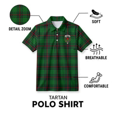 Primrose Tartan Crest Birdseye Mesh Polo Shirt