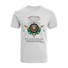 McLachlan Ancient Tartan Crest T-shirt - I'm not yelling style