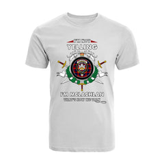 McLachlan Modern Tartan Crest T-shirt - I'm not yelling style