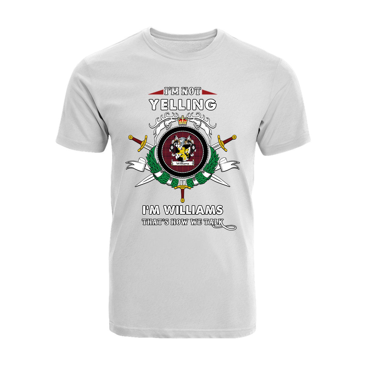 Williams Tartan Crest T-shirt - I'm not yelling style