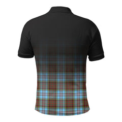 Anderson Ancient Tartan Crest Polo Shirt - Thistle Black Style