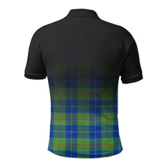 Barclay Hunting Ancient Tartan Crest Polo Shirt - Thistle Black Style