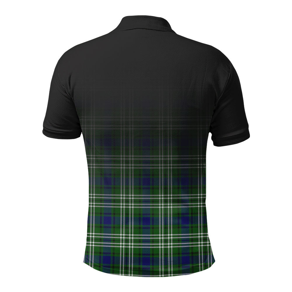 Blackadder Tartan Crest Polo Shirt - Thistle Black Style