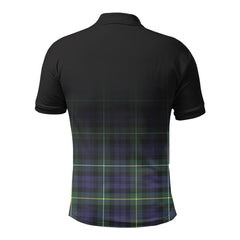 Campbell Argyll Modern Tartan Crest Polo Shirt - Thistle Black Style