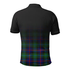 Campbell of Cawdor Modern Tartan Crest Polo Shirt - Thistle Black Style