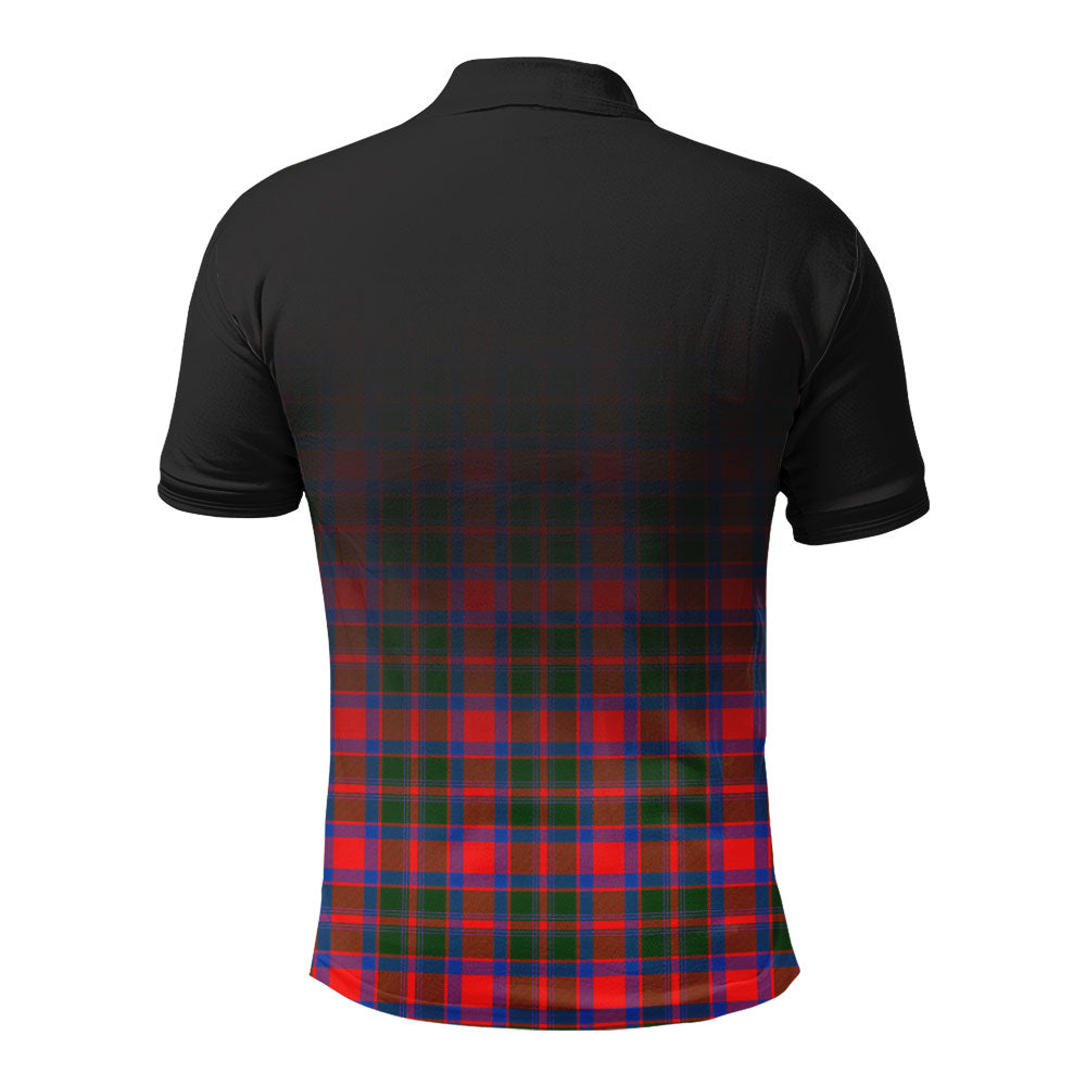 Carrick District Tartan Crest Polo Shirt - Thistle Black Style