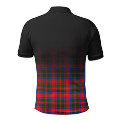 Carrick District Tartan Crest Polo Shirt - Thistle Black Style