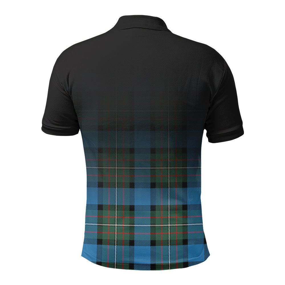 Fergusson Ancient Tartan Crest Polo Shirt - Thistle Black Style