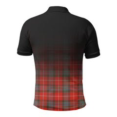 Fraser (of Lovat) Weathered Tartan Crest Polo Shirt - Thistle Black Style