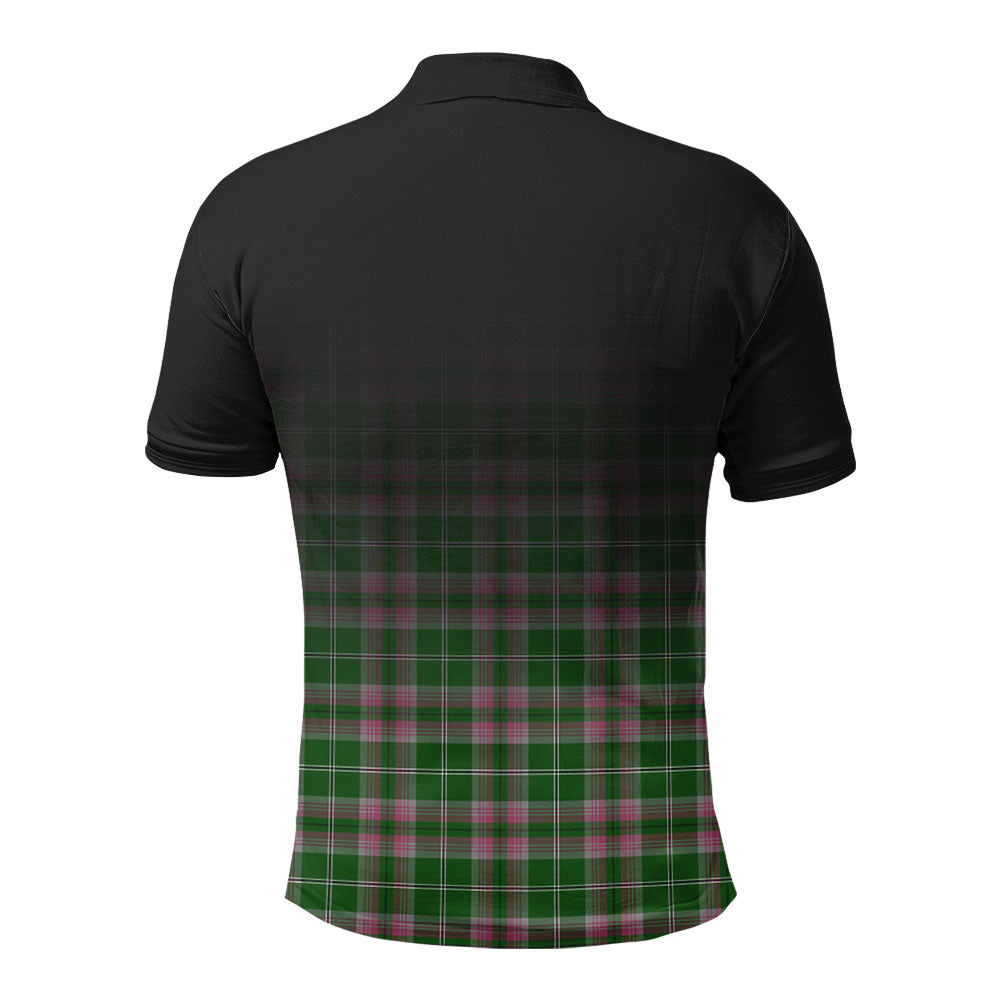 Gray Hunting Tartan Crest Polo Shirt - Thistle Black Style