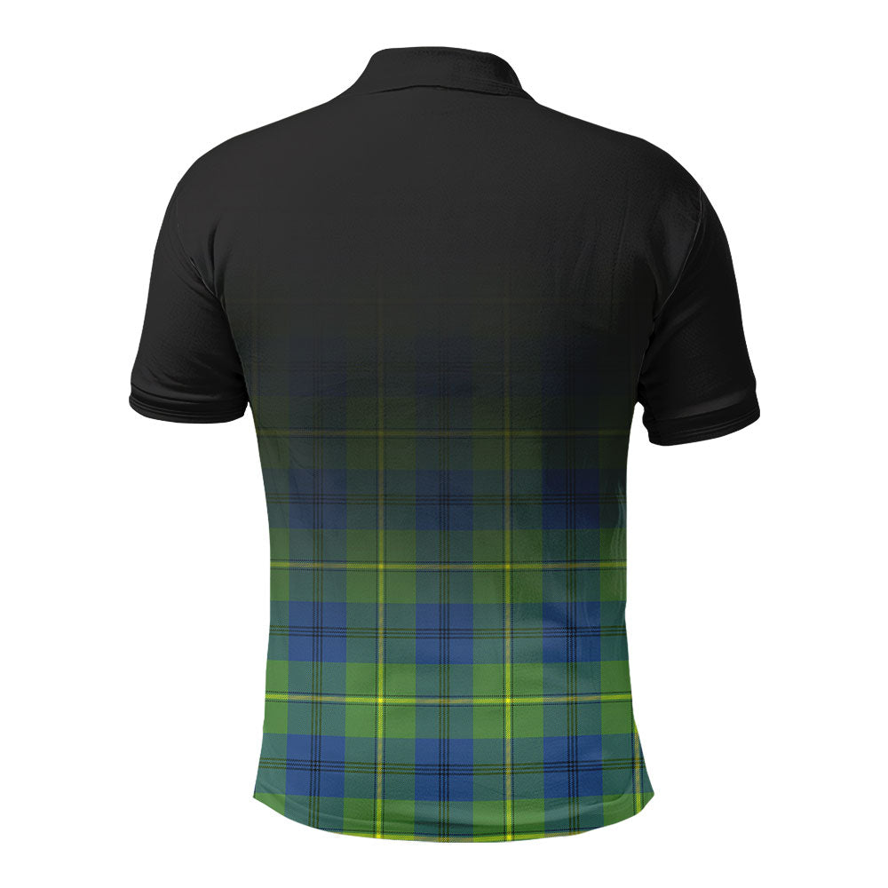 Johnson Ancient Tartan Crest Polo Shirt - Thistle Black Style