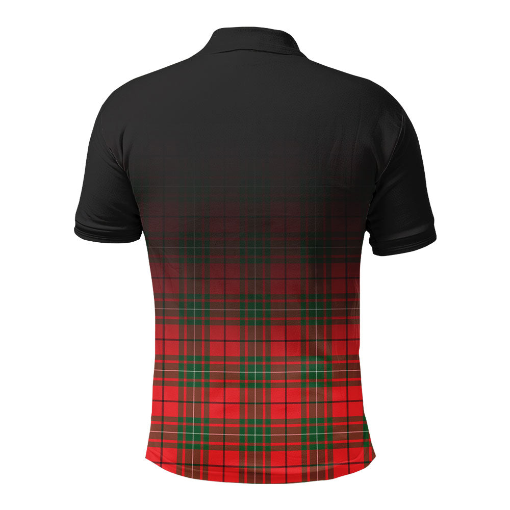 MacAulay Modern Tartan Crest Polo Shirt - Thistle Black Style