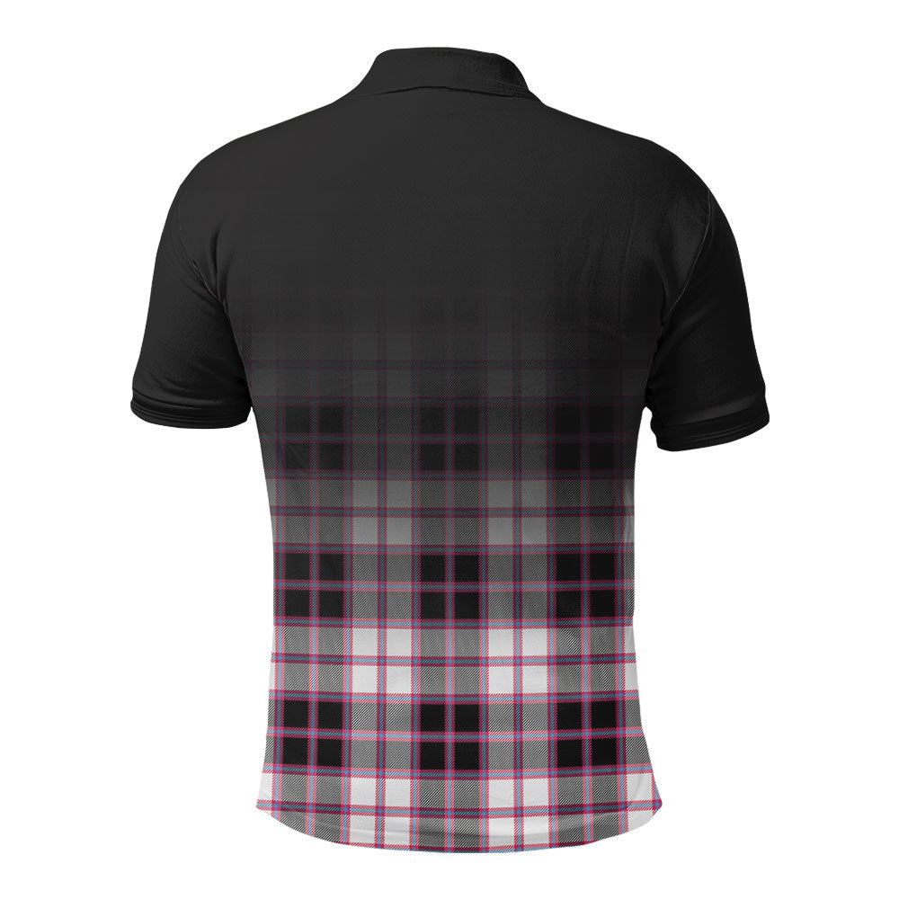 MacPherson Hunting Modern Tartan Crest Polo Shirt - Thistle Black Style
