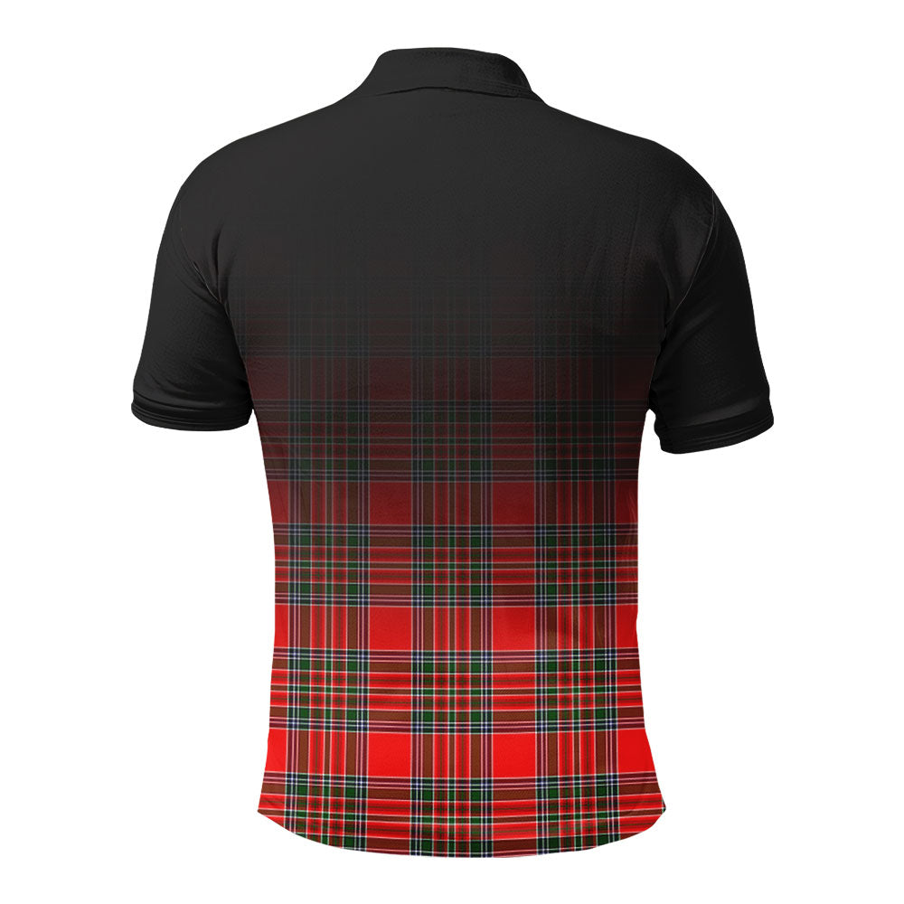 McBain Tartan Crest Polo Shirt - Thistle Black Style