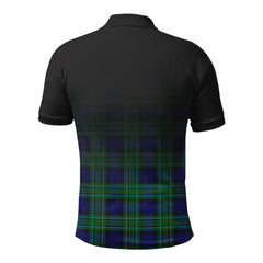 McCallum Modern Tartan Crest Polo Shirt - Thistle Black Style