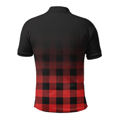McGregor Rob Roy Modern Tartan Crest Polo Shirt - Thistle Black Style