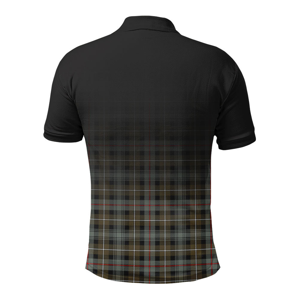 McKenzie Weathered Tartan Crest Polo Shirt - Thistle Black Style
