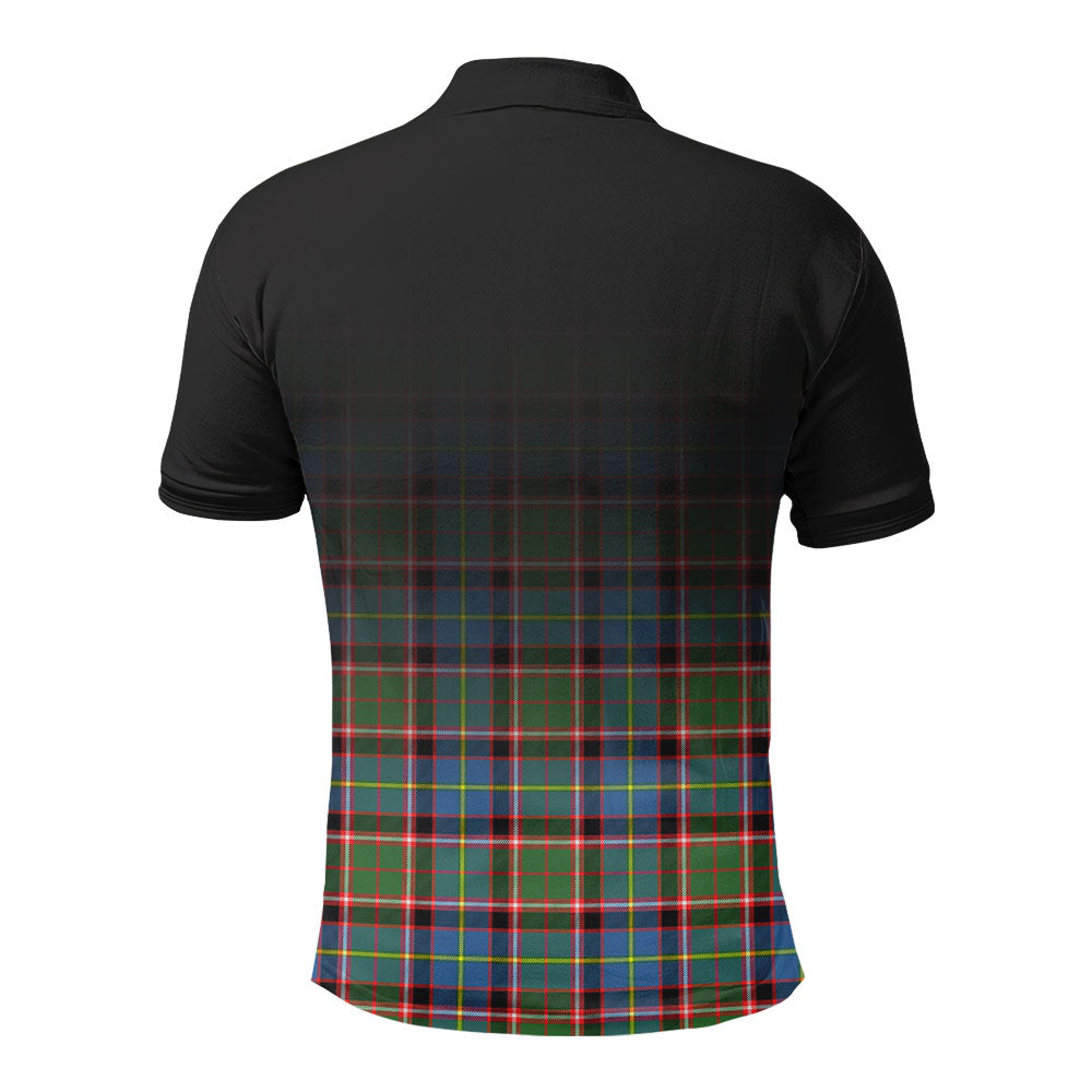 Norvel (or Norvill) Tartan Crest Polo Shirt - Thistle Black Style