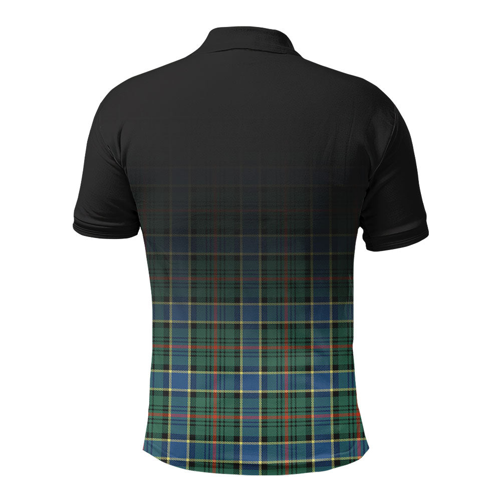 Ogilvie Hunting Ancient Tartan Crest Polo Shirt - Thistle Black Style