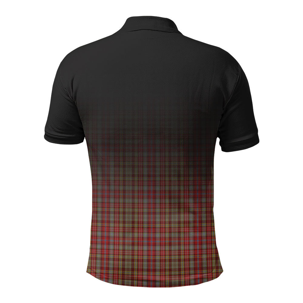 Ogilvie Tartan Crest Polo Shirt - Thistle Black Style