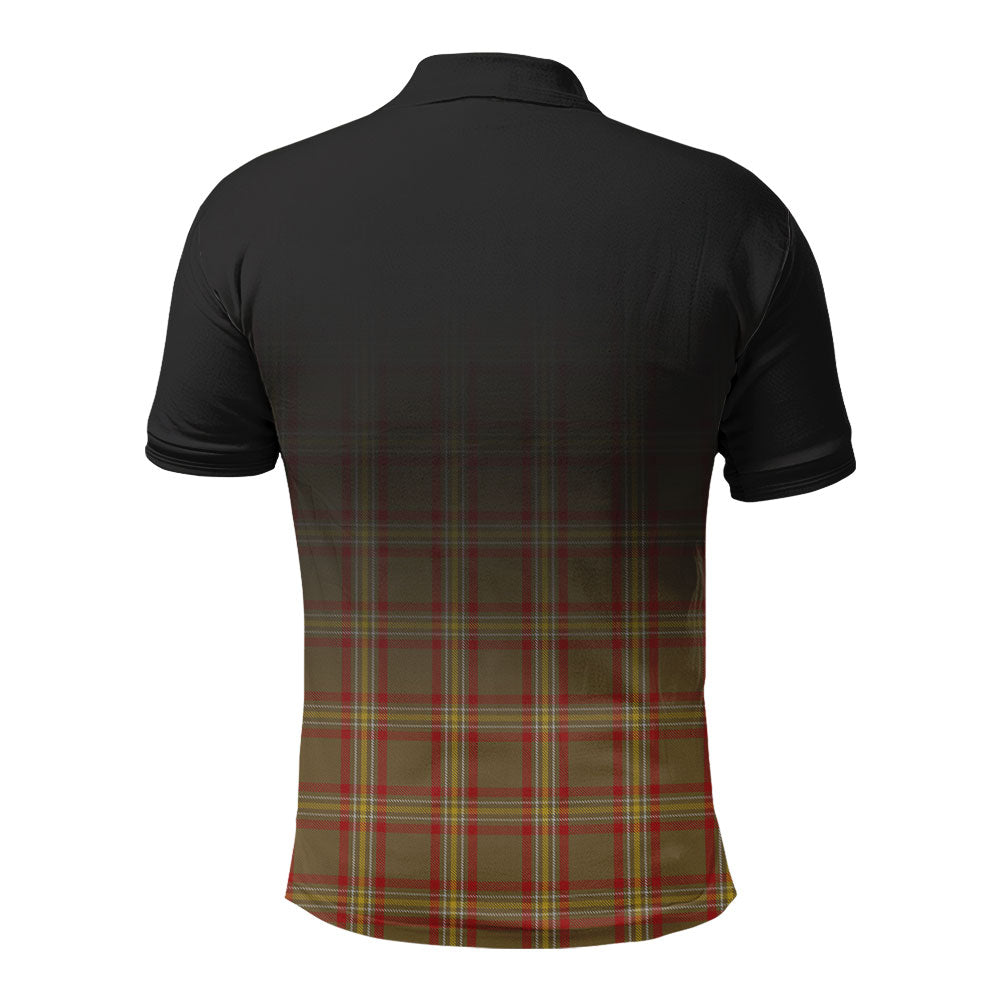 Reid Ancient Tartan Crest Polo Shirt - Thistle Black Style